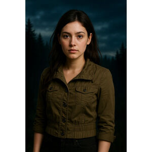 Ann Taylor Loft Crop Field Jacket military green Gorpcore Olive girl Bella Swan